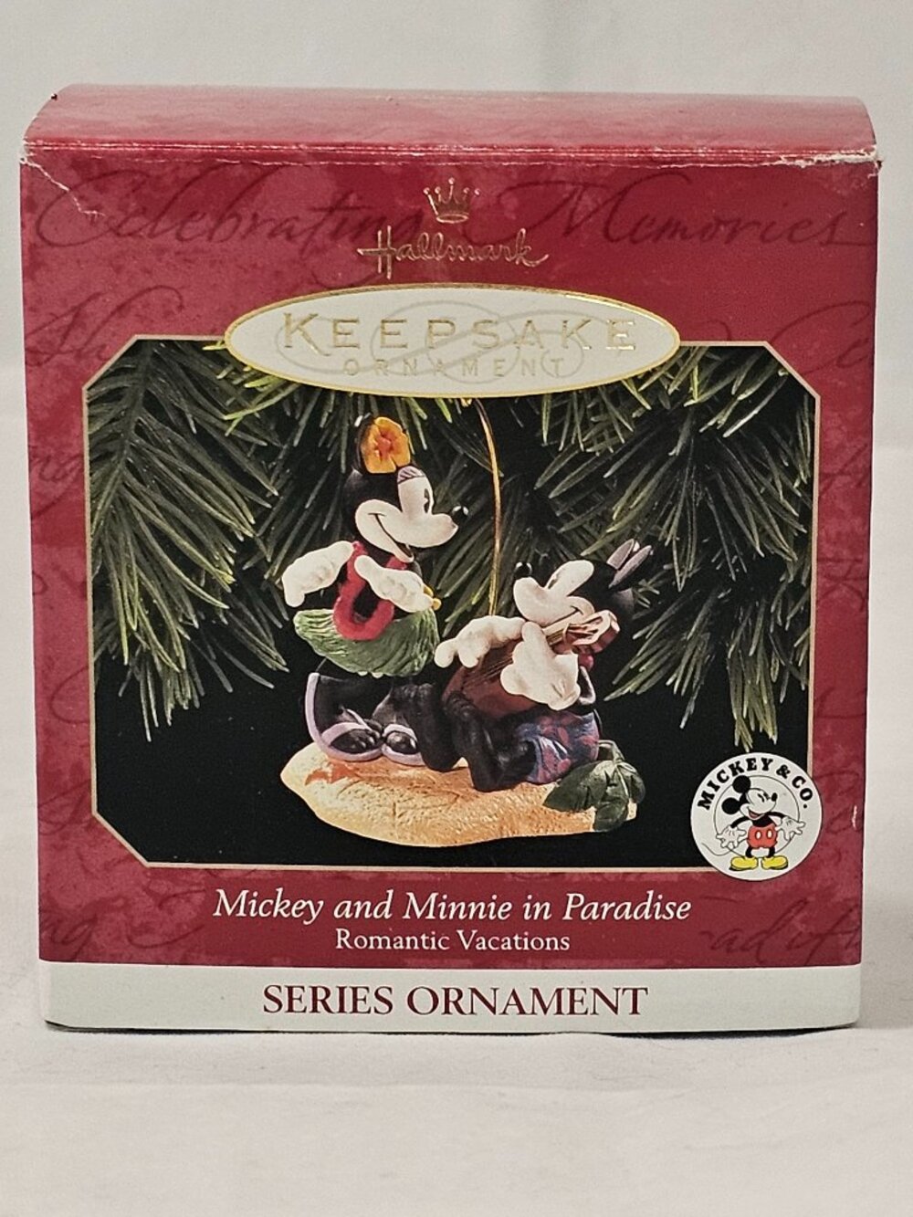 1999 Hallmark Keepsake Ornament - Mickey and Minnie in Paradise - NIB